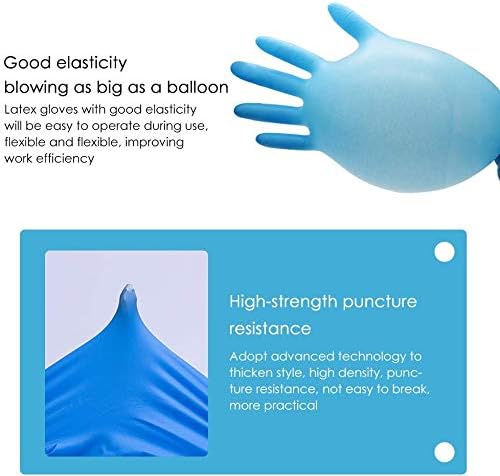 Blue nitrile glove elasticity